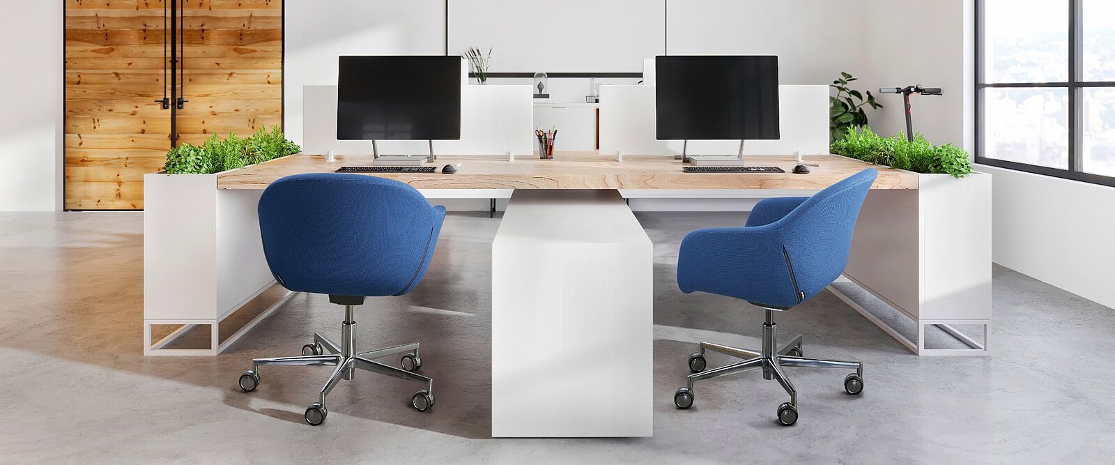 Parfait pour les postes de travail de transit au bureau, grâce à l’inclinaison active de l’assise.